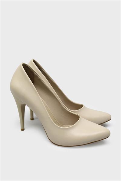 Esstii Kadın Yüksek Topuklu Stiletto Ayakkabı Bej EST100
