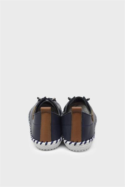 Evida Kadın Yazlık Comfort Deri Ayakkabı Lacivert EVD0106