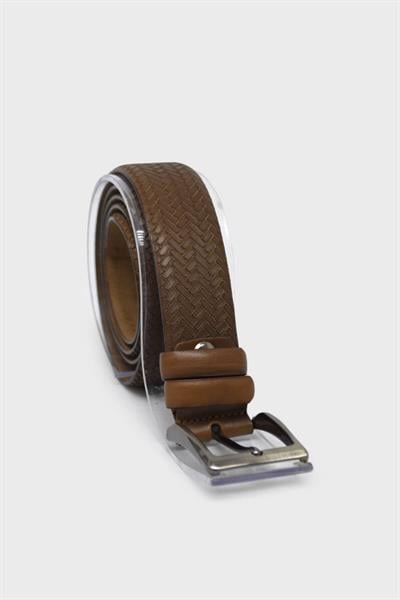 Fosco Erkek Baskılı Kemer Taba FSC1001K