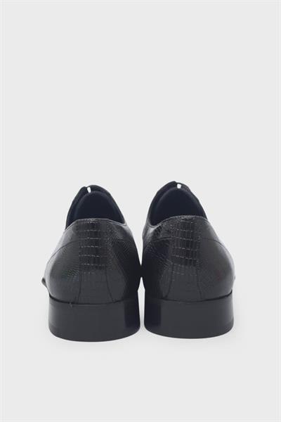 Fosco Erkek Baskılı Klasik Deri Ayakkabı Siyah FSC3200