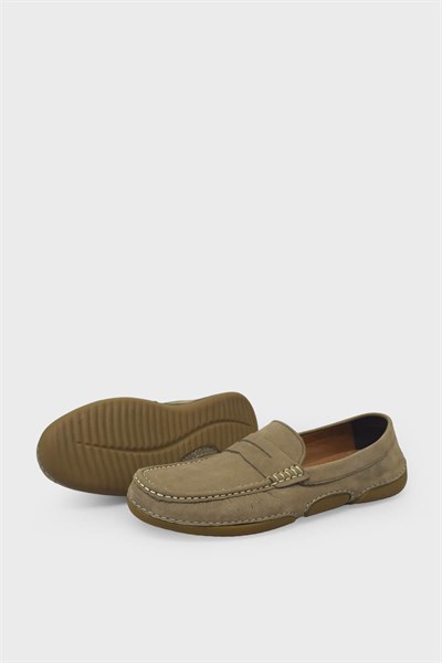 Fosco Erkek Casual Deri Ayakkabı Kum Nubuk FSC-9844