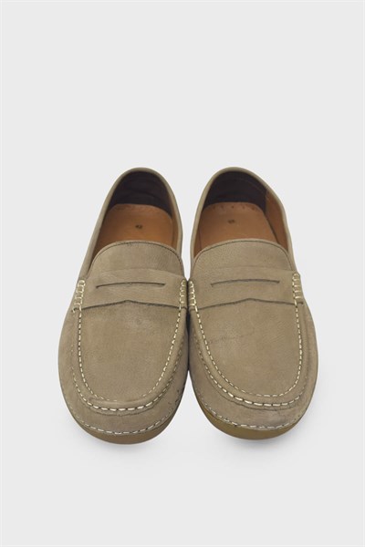 Fosco Erkek Casual Deri Ayakkabı Kum Nubuk FSC-9844