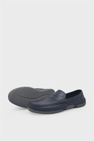Fosco Erkek Casual Deri Ayakkabı Lacivert FSC-9844