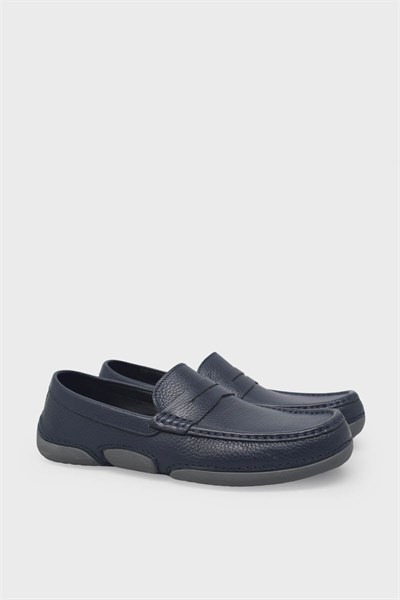 Fosco Erkek Casual Deri Ayakkabı Lacivert FSC-9844