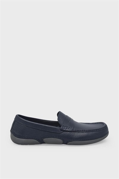Fosco Erkek Casual Deri Ayakkabı Lacivert FSC-9844