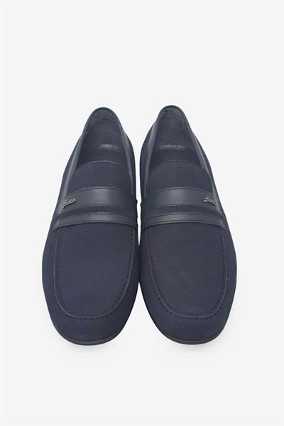 Fosco Erkek Casual Deri Ayakkabı Nubuk Lacivert FSC2767