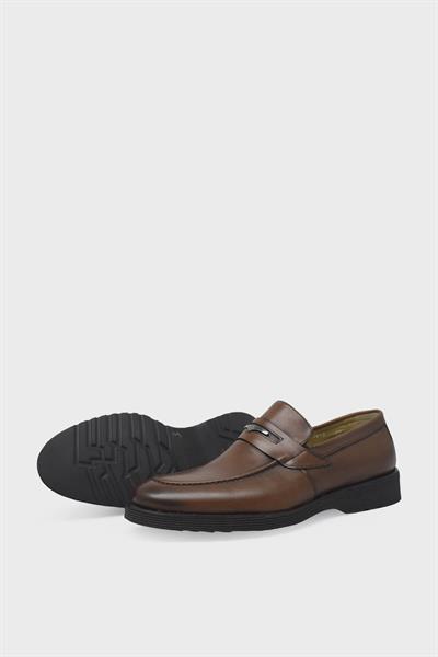 Fosco Erkek Casual Deri Ayakkabı Taba FSC-2893