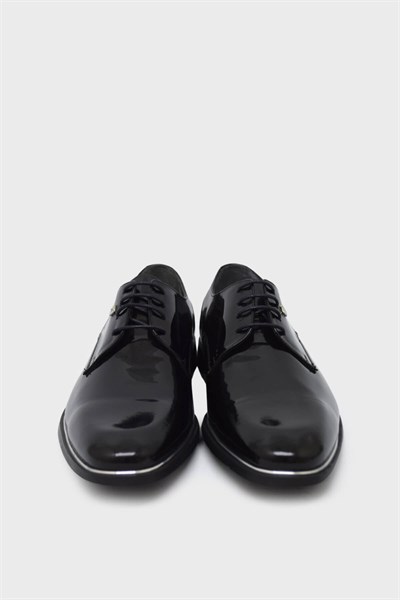 Fosco Erkek Damatlık Klasik Deri Ayakkabı Siyah Rugan FSC-8035