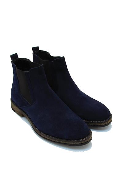 Fosco Erkek Klasik Deri Bot Lacivert FSC1542