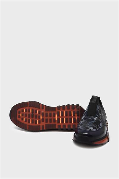 Fosco Erkek Yazlık Casual Deri Ayakkabı Lacivert Kamuflaj FSC-9830