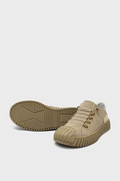 Gamelu Unisex Yazlık Tekstil Sneakers Bej GML2023-02