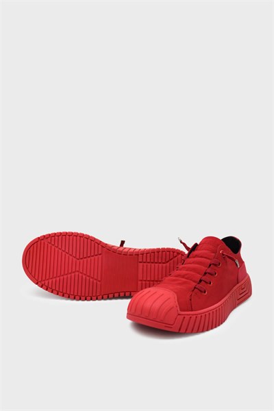 Gamelu Unisex Yazlık Tekstil Sneakers Kırmızı GML2023-02