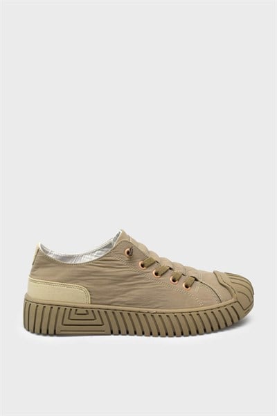 Gamelu Unisex Yazlık Tekstil Sneakers Bej GML2023-02
