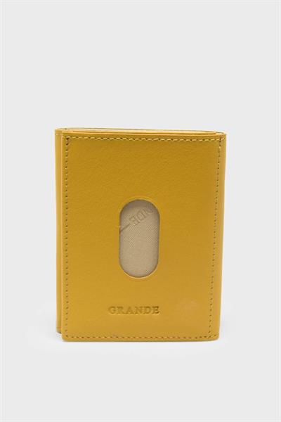 Grande Erkek Deri Cüzdan Kartlık Sarı Grande724