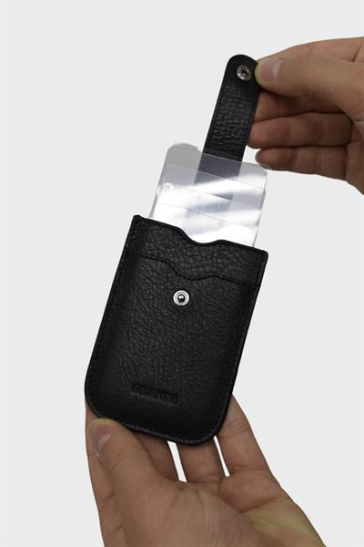 Grande Unisex Deri Kartlık Siyah GRANDE809