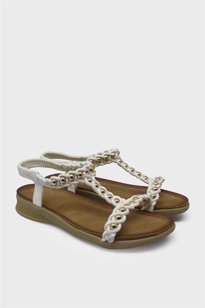 Guja Kadın Casual Sandalet Beyaz BLG23Y104