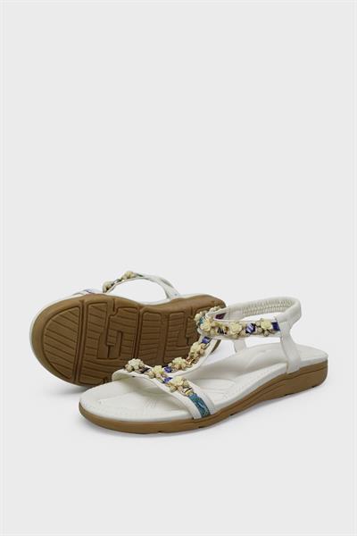 Guja Kadın Casual Sandalet Beyaz BLG230-1