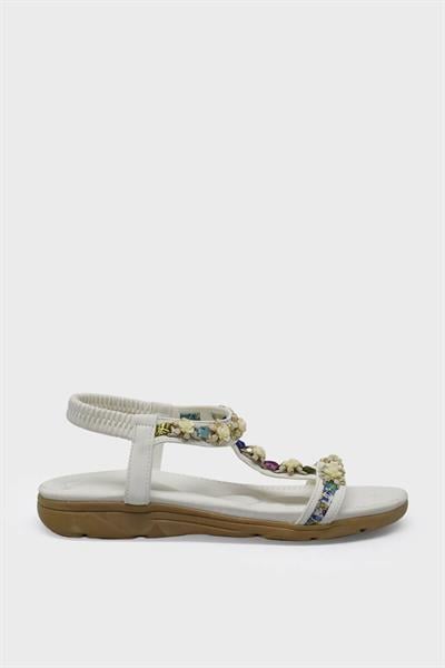 Guja Kadın Casual Sandalet Beyaz BLG230-1