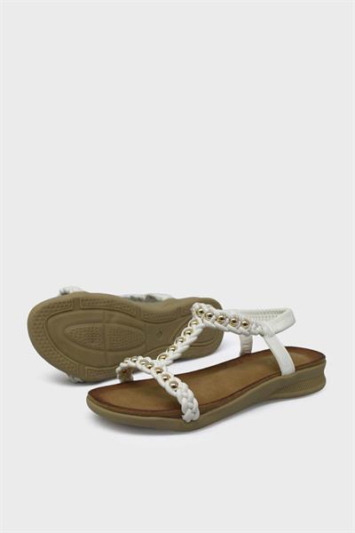 Guja Kadın Casual Sandalet Beyaz BLG23Y104