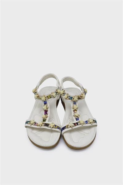 Guja Kadın Casual Sandalet Beyaz BLG230-1