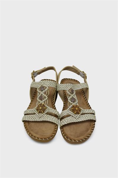 Guja Kadın Günlük Taşlı Sandalet Bej BLG150-39