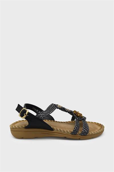 Guja Kadın Günlük Taşlı Sandalet Siyah BLG150-39