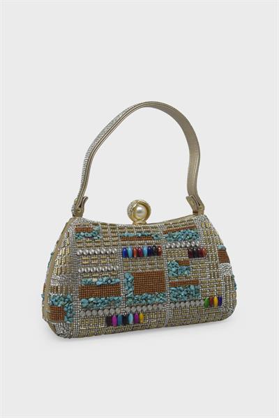 Guja Kadın Taşlı El Çantası Camel BLG25YG456