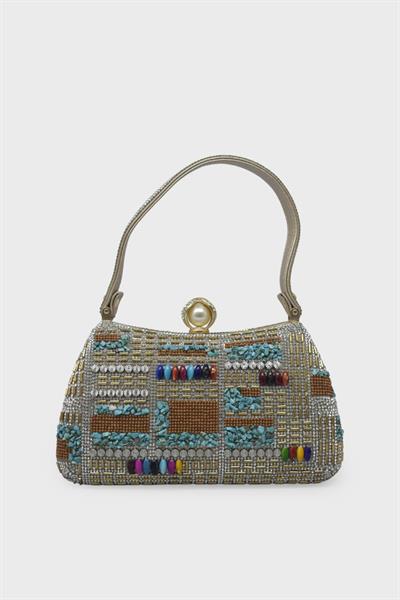 Guja Kadın Taşlı El Çantası Camel BLG25YG456