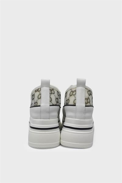 Guja Kadın Yazlık Yüksek Taban Sneakers Beyaz Gri BLG23Y345-11