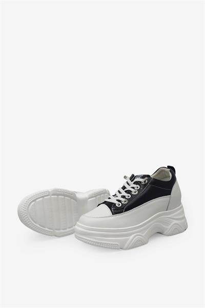 Guja Kadın Yüksek Taban Sneaker Siyah Beyaz BLG25K314