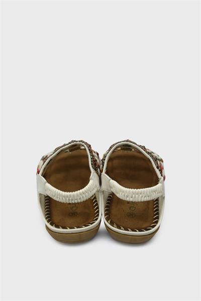 Guja Kız Çocuk Örgülü Taş Detaylı Sandalet Beyaz BLG22Y152-14