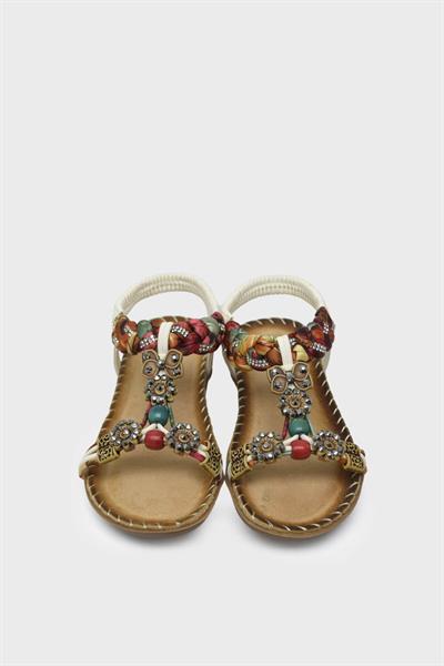 Guja Kız Çocuk Taş Detaylı Günlük Sandalet Beyaz BLG23Y157-6
