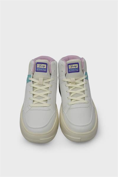 Jump Kadın Bağcıklı Jordan Spor Ayakkabı Beyaz Lila JM28756