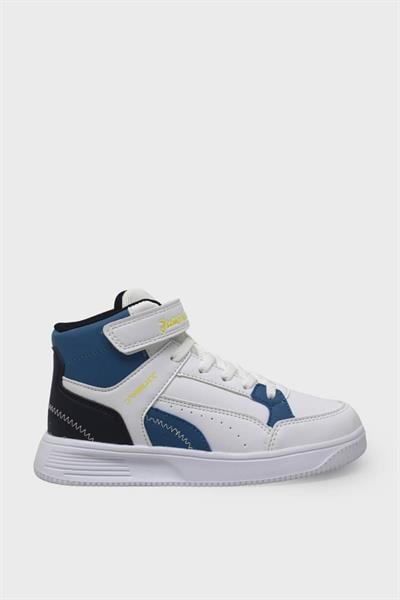 Jump Unisex Çocuk Cırtlı Jordan Ayakkabı Beyaz Mavi JM29185