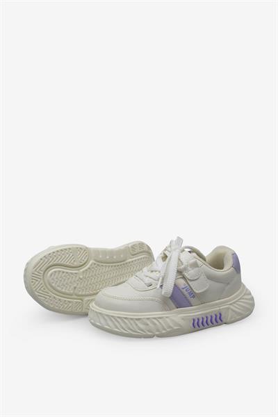 Jump Unisex Çocuk Cırtlı Sneaker Beyaz Mor JM35260