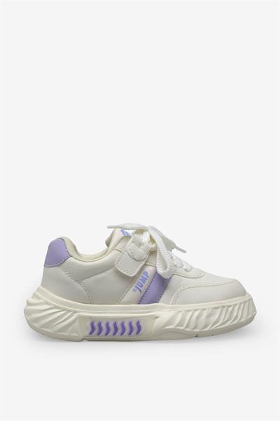 Jump Unisex Çocuk Cırtlı Sneaker Beyaz Mor JM35260