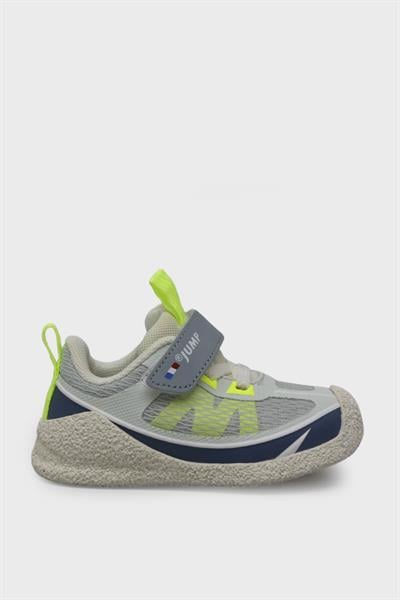 Jump Unisex Çocuk Cırtlı Spor Ayakkabı Gri Yeşil JM31127