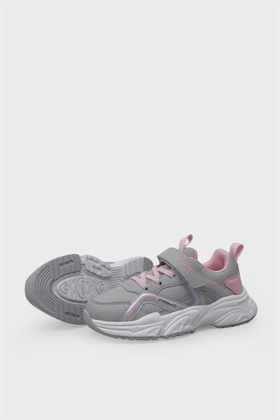 Jump Unisex Çocuk Cırtlı Spor Ayakkabı Gri JM29603