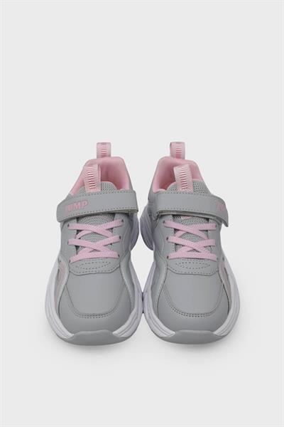 Jump Unisex Çocuk Cırtlı Spor Ayakkabı Gri JM29603