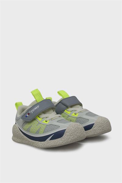 Jump Unisex Çocuk Cırtlı Spor Ayakkabı Gri Yeşil JM31127