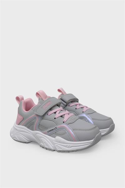 Jump Unisex Çocuk Cırtlı Spor Ayakkabı Gri JM29603