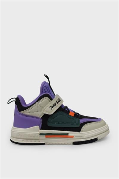 Jump Unisex Çocuk Jordan Spor Ayakkabı Siyah Mor JM31093