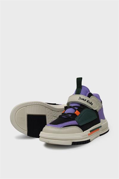 Jump Unisex Çocuk Jordan Spor Ayakkabı Siyah Mor JM31093