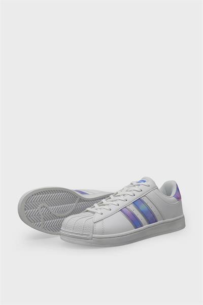 Jump Unisex Super Star Spor Ayakkabı Beyaz Hologram JM29055