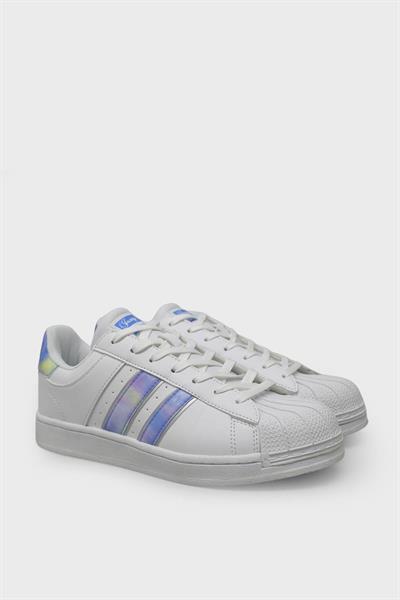 Jump Unisex Super Star Spor Ayakkabı Beyaz Hologram JM29055