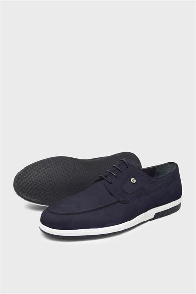 Kanuga Erkek Casual Deri Ayakkabı Lacivert Nubuk K-FSC2726