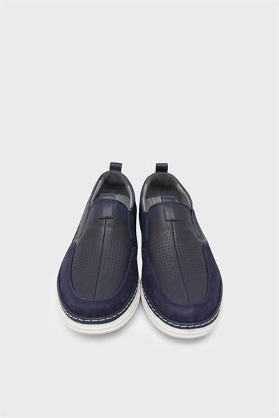 Kanuga Erkek Comfort Deri Ayakkabı Lacivert Süet RG1526