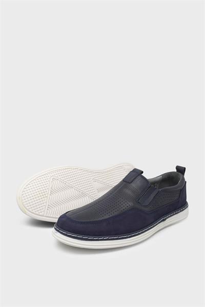 Kanuga Erkek Comfort Deri Ayakkabı Lacivert Süet RG1526