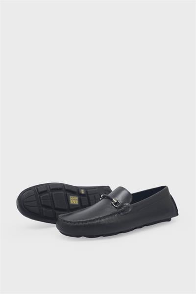 Kanuga Erkek Deri Loafer Ayakkabı Flotter Siyah K-FSC8724