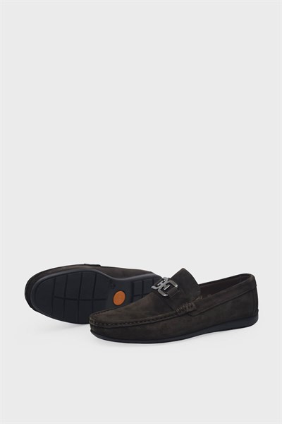 Kanuga Erkek Deri Loafer Kahve Süet K-FSC3302